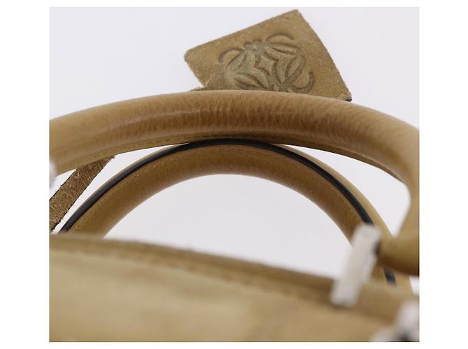Borsa a mano LOEWE Amazona 30 in camoscio beige argento autentica 202990V - vista 15