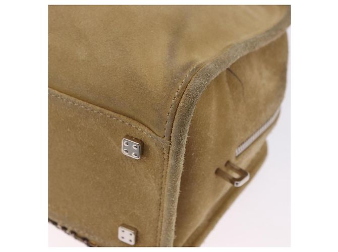Borsa a mano LOEWE Amazona 30 in camoscio beige argento autentica 202990V - vista 19