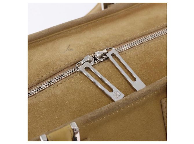 Borsa a mano LOEWE Amazona 30 in camoscio beige argento autentica 202990V - vista 20
