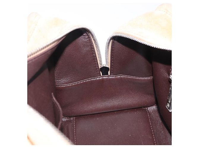 Borsa a mano LOEWE Amazona 30 in camoscio beige argento autentica 202990V - vista 24
