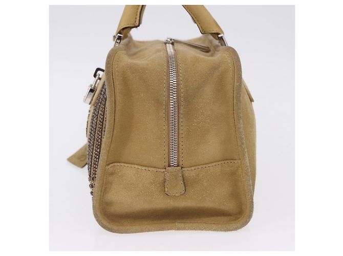 Borsa a mano LOEWE Amazona 30 in camoscio beige argento autentica 202990V - vista 3
