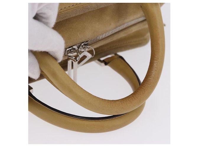 Borsa a mano LOEWE Amazona 30 in camoscio beige argento autentica 202990V - vista 8