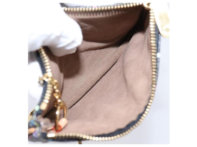 LOUIS VUITTON Monogram Multicolor Pochette MM Purse Black M60031 LV Auth 202597V Nero - vista 10