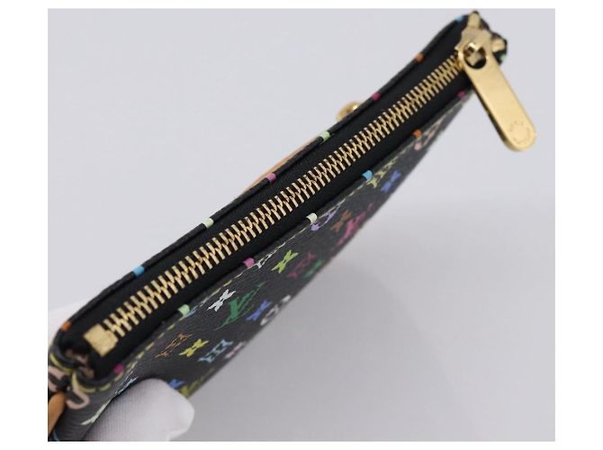 LOUIS VUITTON Monogram Multicolor Pochette MM Purse Black M60031 LV Auth 202597V Nero - vista 5