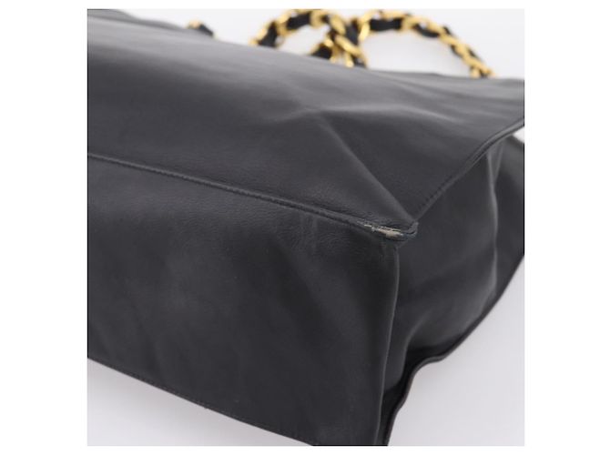 Borsa a tracolla CHANEL COCO Mark Chain in pelle nera e oro CC Auth 203441V Nero D'oro - vista 12