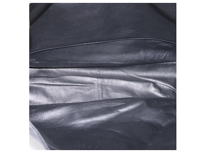 Borsa a tracolla CHANEL COCO Mark Chain in pelle nera e oro CC Auth 203441V Nero D'oro - vista 15