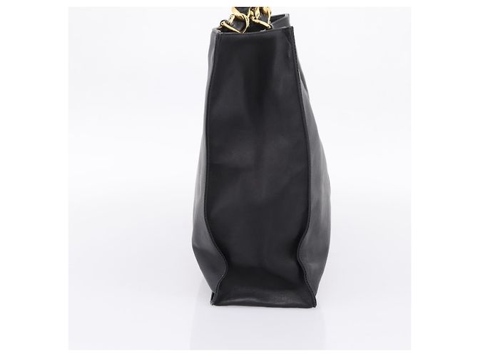 Borsa a tracolla CHANEL COCO Mark Chain in pelle nera e oro CC Auth 203441V Nero D'oro - vista 4