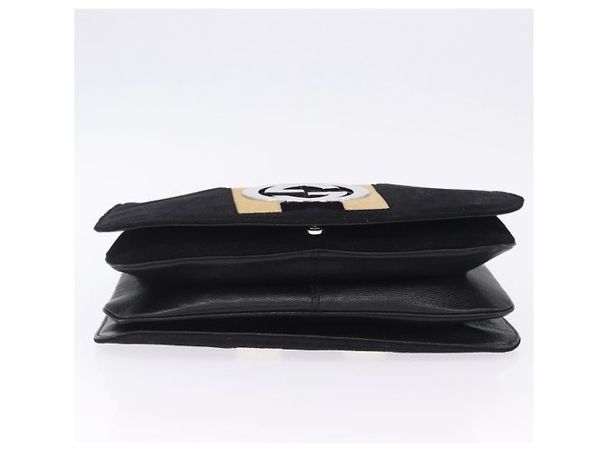 Borsa a Tracolla GUCCI Interlocking G Velluto Nero Argento Auth 193808V - vista 12