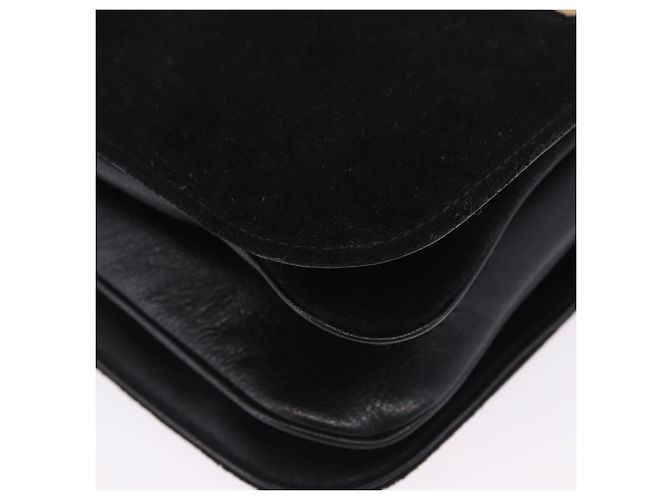 Borsa a Tracolla GUCCI Interlocking G Velluto Nero Argento Auth 193808V - vista 13