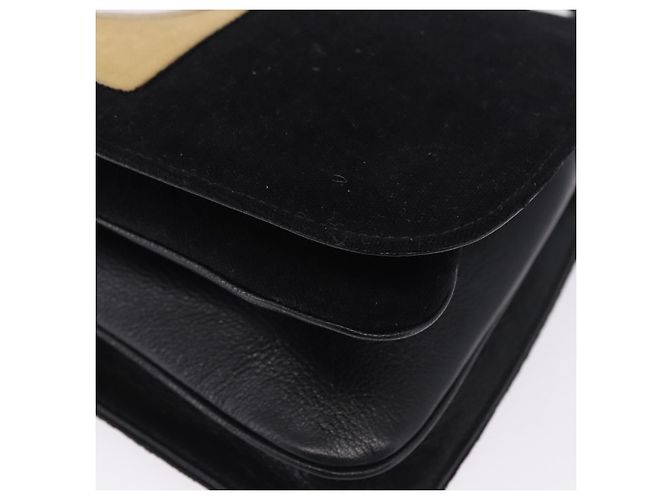 Borsa a Tracolla GUCCI Interlocking G Velluto Nero Argento Auth 193808V - vista 14