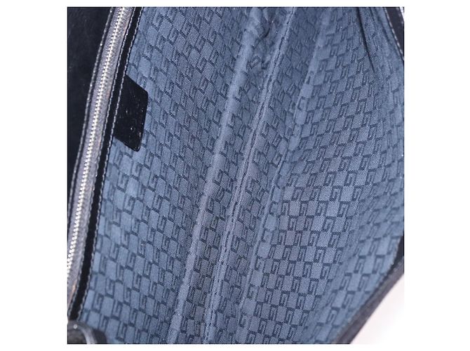 Borsa a Tracolla GUCCI Interlocking G Velluto Nero Argento Auth 193808V - vista 22