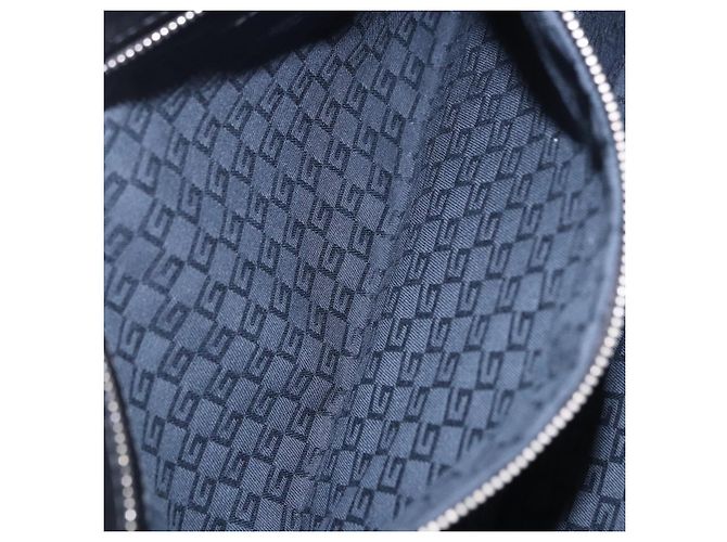 Borsa a Tracolla GUCCI Interlocking G Velluto Nero Argento Auth 193808V - vista 26