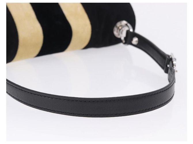 Borsa a Tracolla GUCCI Interlocking G Velluto Nero Argento Auth 193808V - vista 8