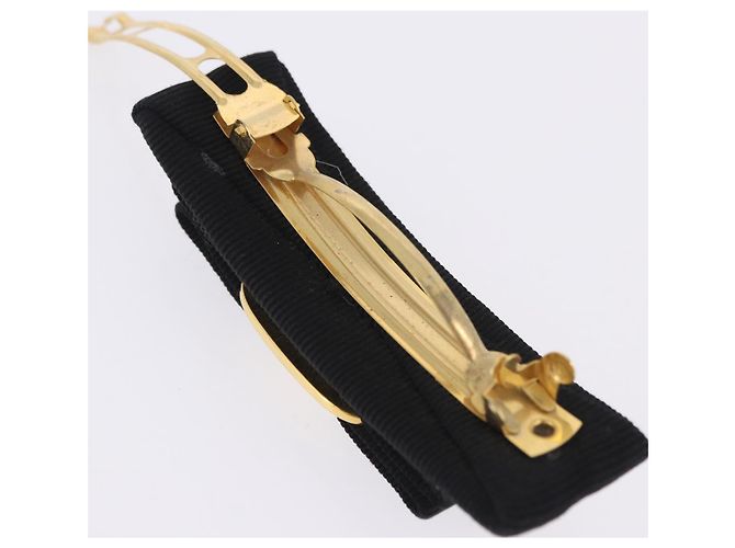 Fermi capelli Salvatore Ferragamo Vala Valletta Canvas Black Gold Auth SW2864 Nero D'oro - vista 7