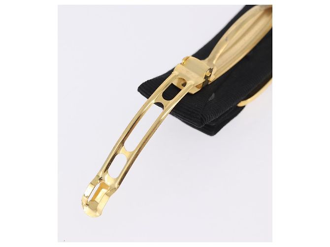 Fermi capelli Salvatore Ferragamo Vala Valletta Canvas Black Gold Auth SW2864 Nero D'oro - vista 8