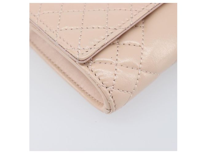 Portafoglio a Spalla con Catena VERSACE Greca Goddess in Pelle Pink Gold Auth 200687V Rosa D'oro - vista 15