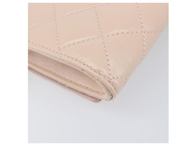 Portafoglio a Spalla con Catena VERSACE Greca Goddess in Pelle Pink Gold Auth 200687V Rosa D'oro - vista 17