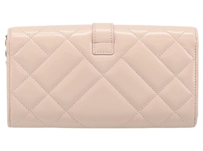 Portafoglio a Spalla con Catena VERSACE Greca Goddess in Pelle Pink Gold Auth 200687V Rosa D'oro - vista 2