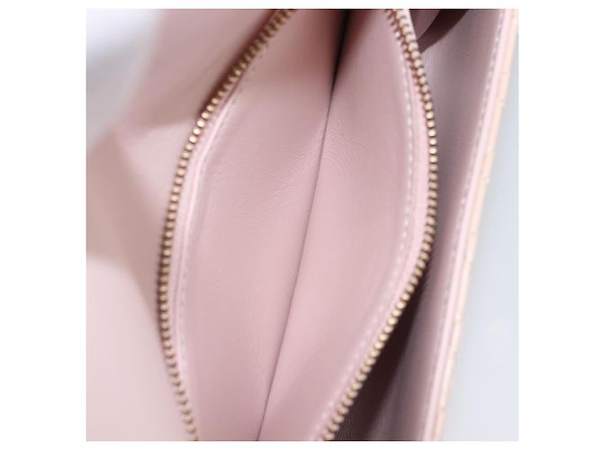 Portafoglio a Spalla con Catena VERSACE Greca Goddess in Pelle Pink Gold Auth 200687V Rosa D'oro - vista 24