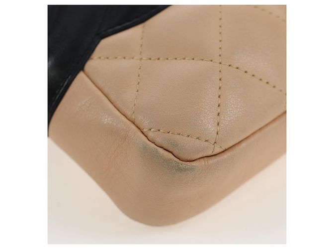 Borsa a tracolla CHANEL Matelasse Cambon Line in pelle Beige Silver CC Auth BA15637 Argento - vista 10