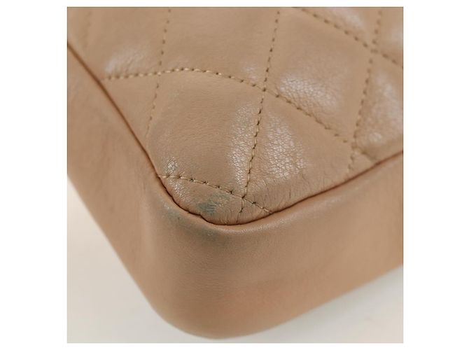 Borsa a tracolla CHANEL Matelasse Cambon Line in pelle Beige Silver CC Auth BA15637 Argento - vista 12