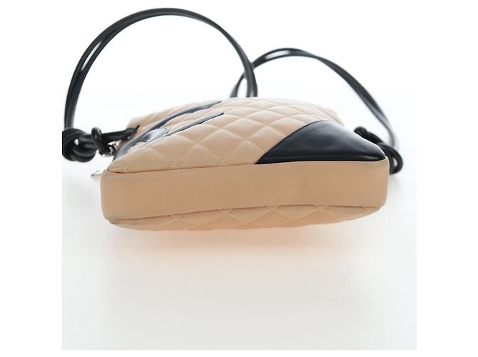 Borsa a tracolla CHANEL Matelasse Cambon Line in pelle Beige Silver CC Auth BA15637 Argento - vista 9
