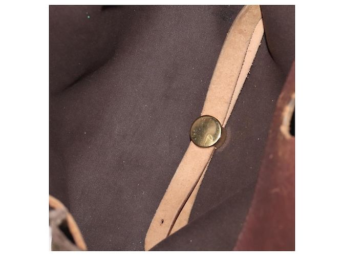 Hermès HERMES Herbag Ad Backpack Canvas 2way Brown Gold Tone Auth 202155 Marrom - vista 19