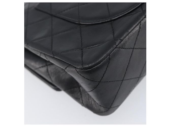 Borsa a tracolla CHANEL Chain Matelasse 23 in pelle d'agnello nera e oro CC Auth 200454SAM Nero D'oro - vista 13