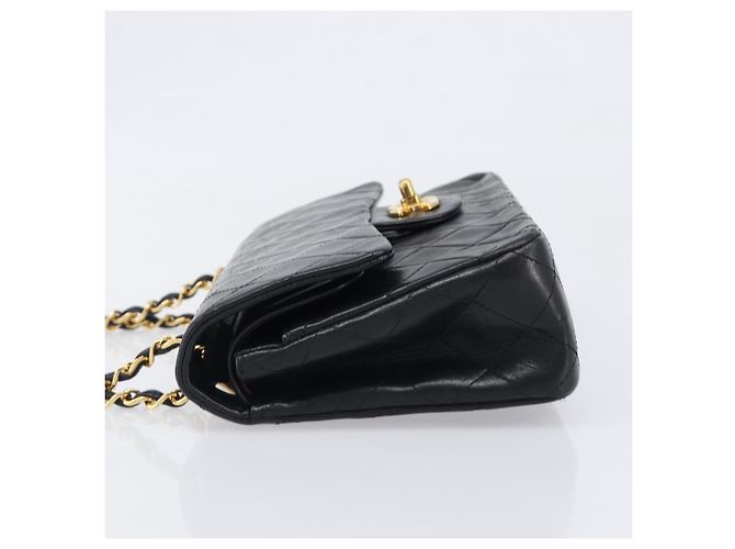 Borsa a tracolla CHANEL Chain Matelasse 23 in pelle d'agnello nera e oro CC Auth 200454SAM Nero D'oro - vista 5