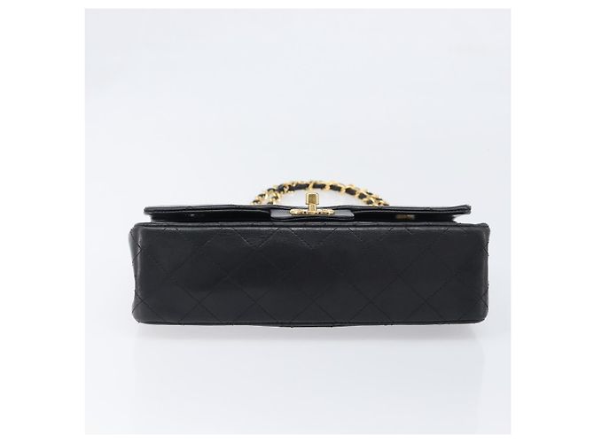 Borsa a tracolla CHANEL Chain Matelasse 23 in pelle d'agnello nera e oro CC Auth 200454SAM Nero D'oro - vista 9