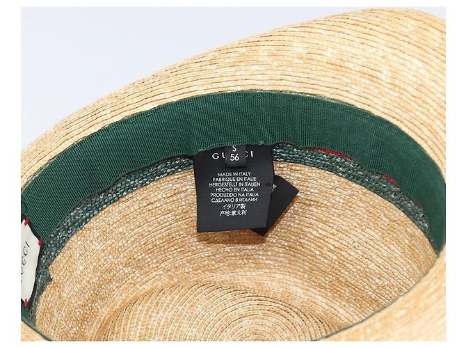 GUCCI Web Sherry Line Hut Straw Beige Auth BA15635V - Ansicht 10