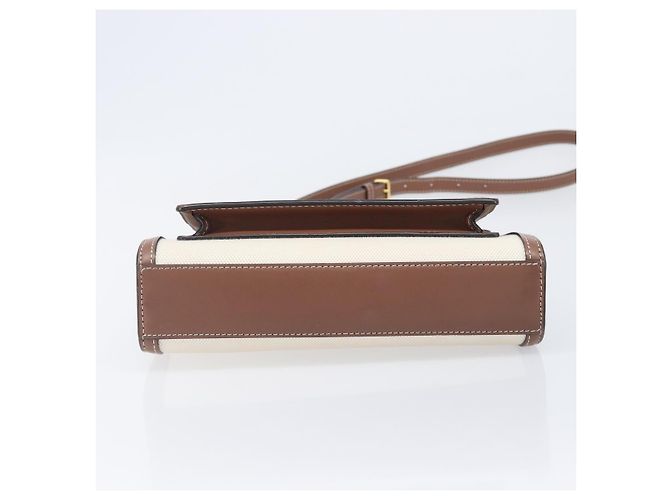 Borsa a mano BURBERRY Canvas Beige Gold Tone Auth 202843 - vista 12