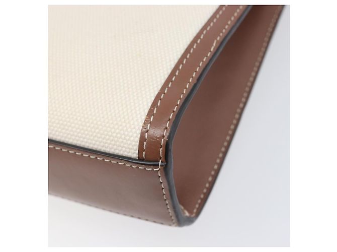 Borsa a mano BURBERRY Canvas Beige Gold Tone Auth 202843 - vista 15