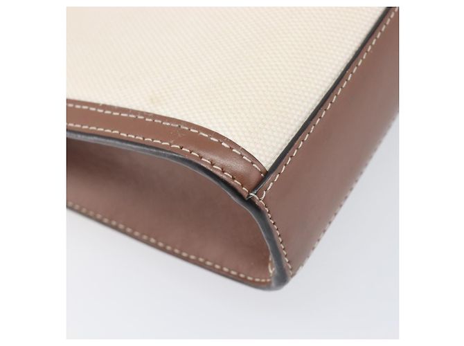 Borsa a mano BURBERRY Canvas Beige Gold Tone Auth 202843 - vista 16