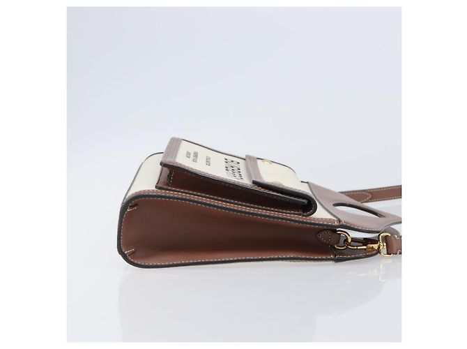 Borsa a mano BURBERRY Canvas Beige Gold Tone Auth 202843 - vista 4