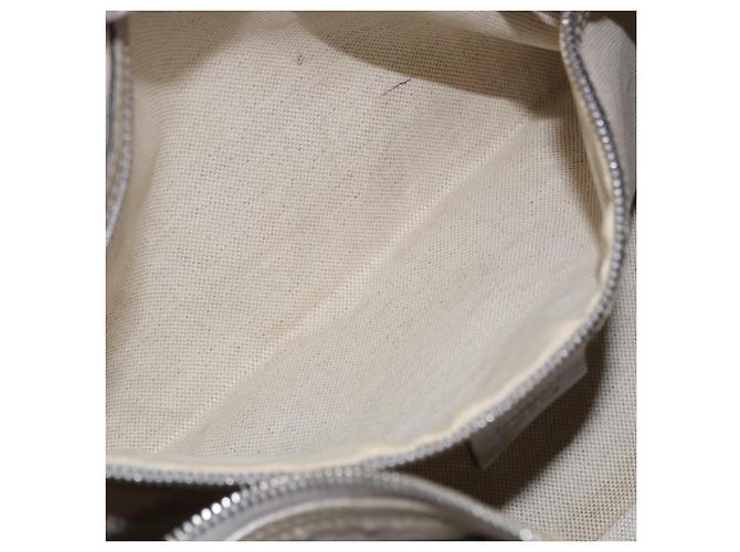 Borsa GUCCI GG Implementation PVC Leather 2way Silver 203696 Auth ka6110A Argento - vista 27