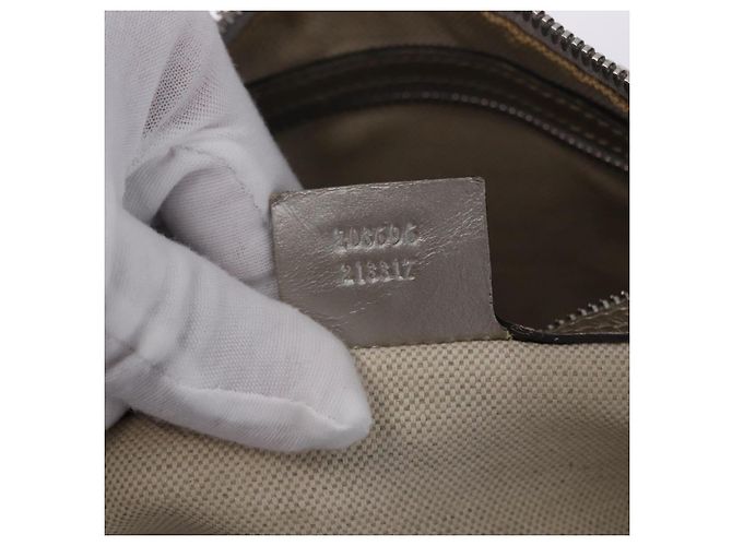 Borsa GUCCI GG Implementation PVC Leather 2way Silver 203696 Auth ka6110A Argento - vista 29