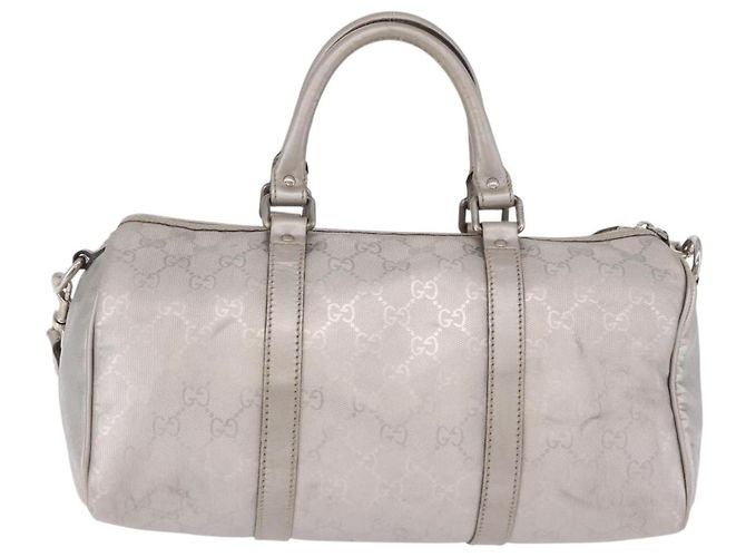 Borsa GUCCI GG Implementation PVC Leather 2way Silver 203696 Auth ka6110A Argento - vista 3