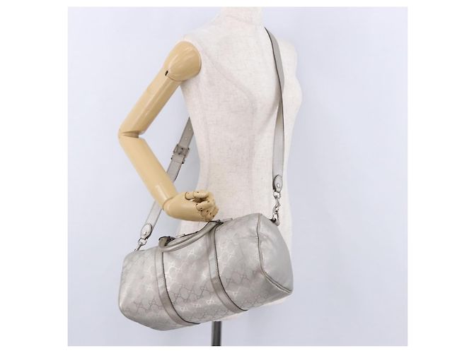 Borsa GUCCI GG Implementation PVC Leather 2way Silver 203696 Auth ka6110A Argento - vista 31