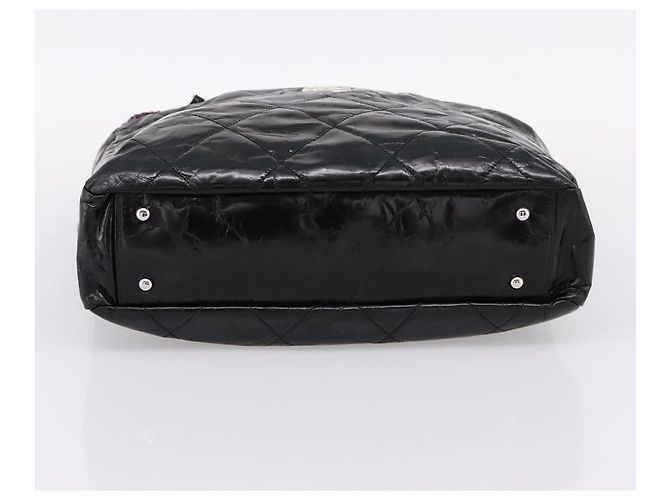 Borsa a mano CHANEL Matelasse in pelle di vitello 2way Nero Argento CC Auth 203070M - vista 11