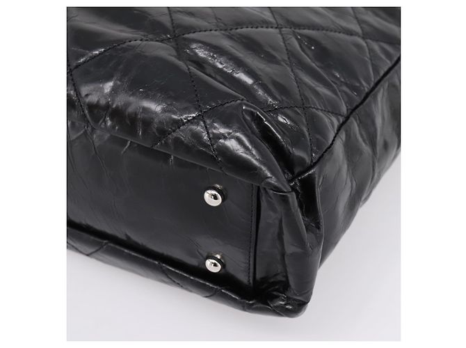 Borsa a mano CHANEL Matelasse in pelle di vitello 2way Nero Argento CC Auth 203070M - vista 12