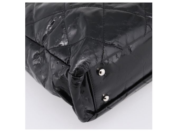 Borsa a mano CHANEL Matelasse in pelle di vitello 2way Nero Argento CC Auth 203070M - vista 13