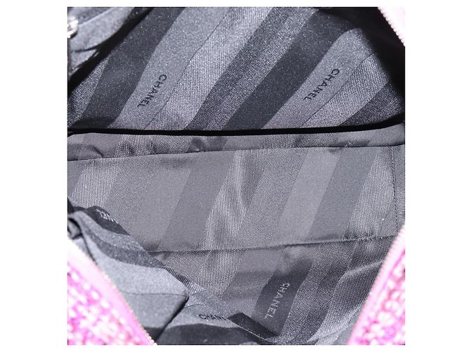 Borsa a mano CHANEL Matelasse in pelle di vitello 2way Nero Argento CC Auth 203070M - vista 19