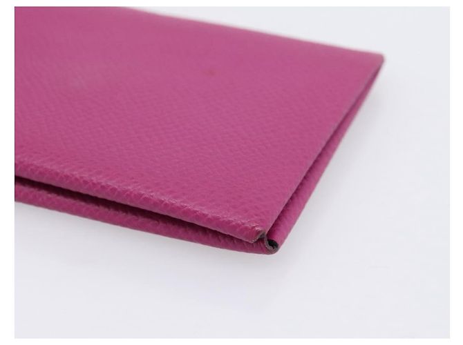 Hermès Portamonete HERMES Calvi in pelle viola argento Auth 203089A Porpora - vista 8