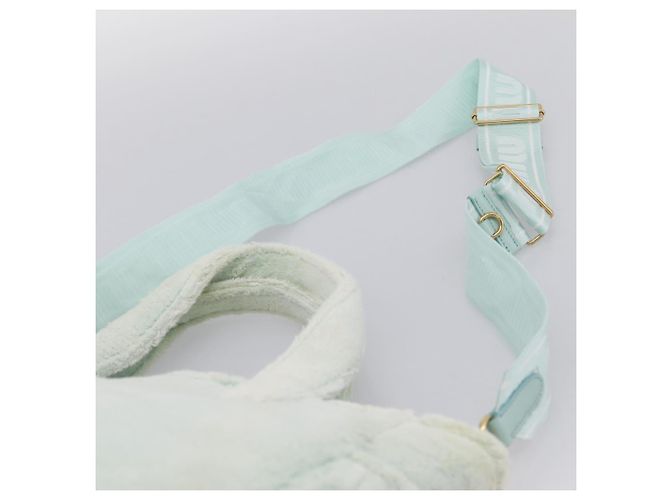 Borsa a mano Miu Miu Pile 2way Light Blue Gold Tone Auth ka6060A Blu chiaro - vista 14