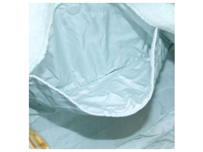Borsa a mano Miu Miu Pile 2way Light Blue Gold Tone Auth ka6060A Blu chiaro - vista 22