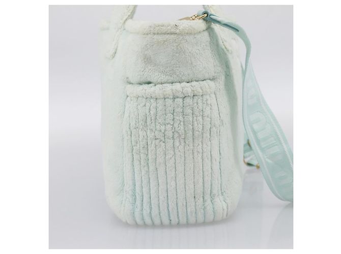 Borsa a mano Miu Miu Pile 2way Light Blue Gold Tone Auth ka6060A Blu chiaro - vista 3