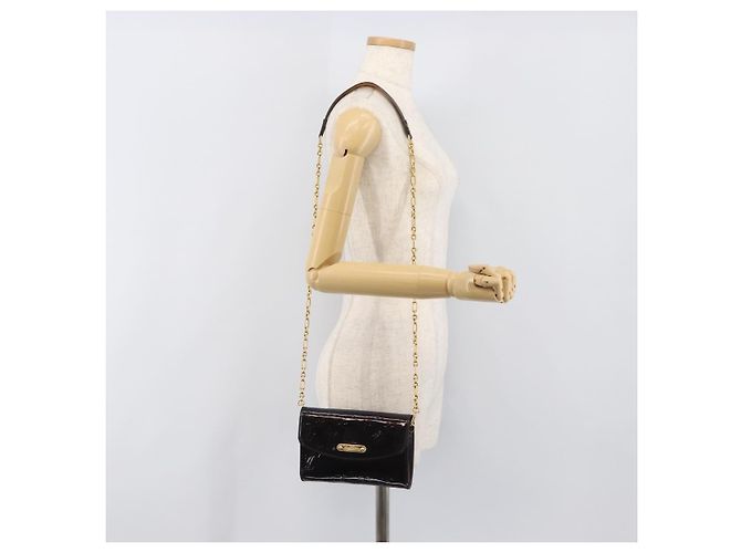 LOUIS VUITTON Monogram Vernis Bel Ale Shoulder Bag Amarante M93613 Auth 202014 Bordò - vista 26