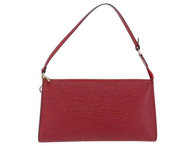 LOUIS VUITTON Epi Pochette Accessoires Pouch Red M52947 LV Auth 203038A Roja - vista 13