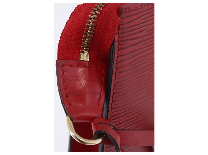 LOUIS VUITTON Epi Pochette Accessoires Pouch Red M52947 LV Auth 203038A Roja - vista 17